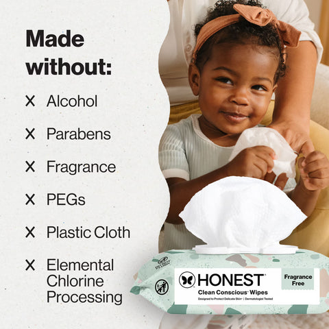 Lenços Umedecidos Para Bebês Clean Conscious - Hipoalergênico